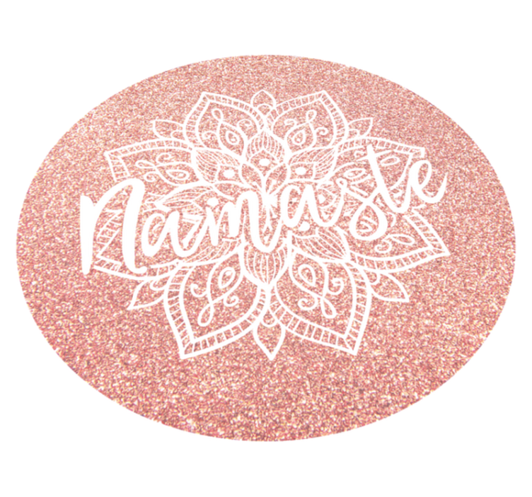 Tapis vinyle Mandala rose namaste - TenStickers