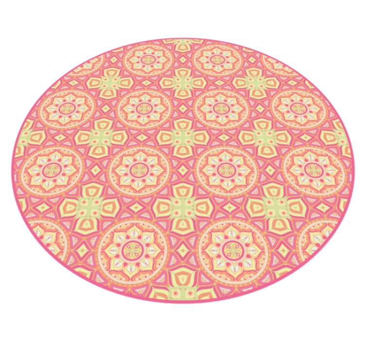 Tapis vinyle mandala cercle de modèle de mandala - TenStickers