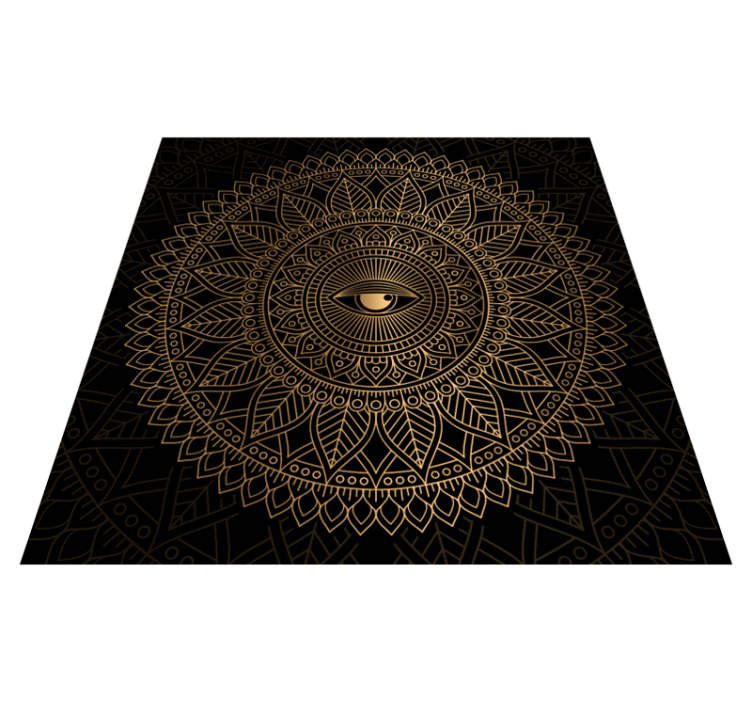 Tapis vinyle mandala centre de mandala œil - TenStickers