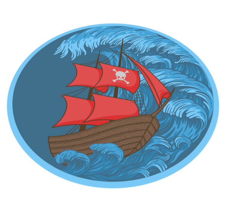 Tapis vinyle jeux récréation des pirates - TenStickers