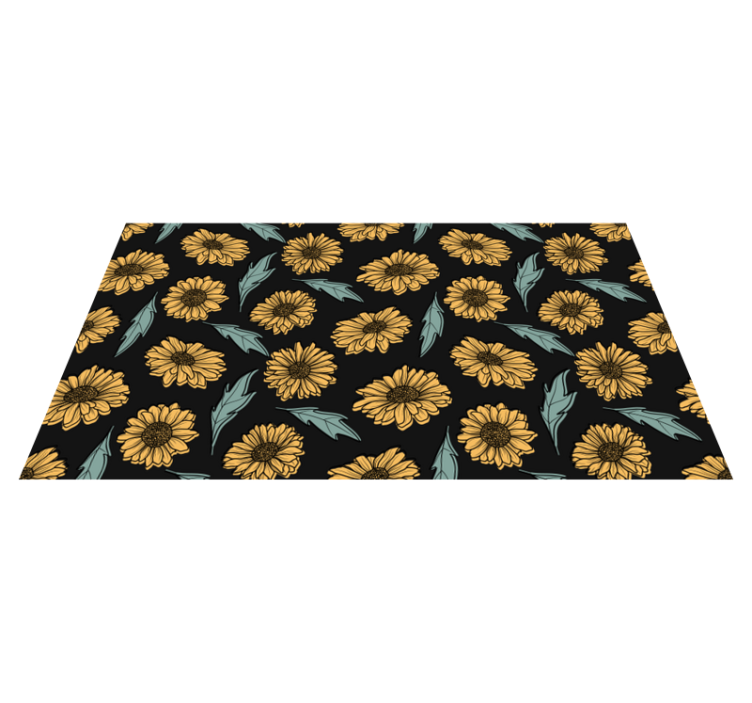 Tapis vinyle plantes élégance de la floraison du tournesol - TenStickers