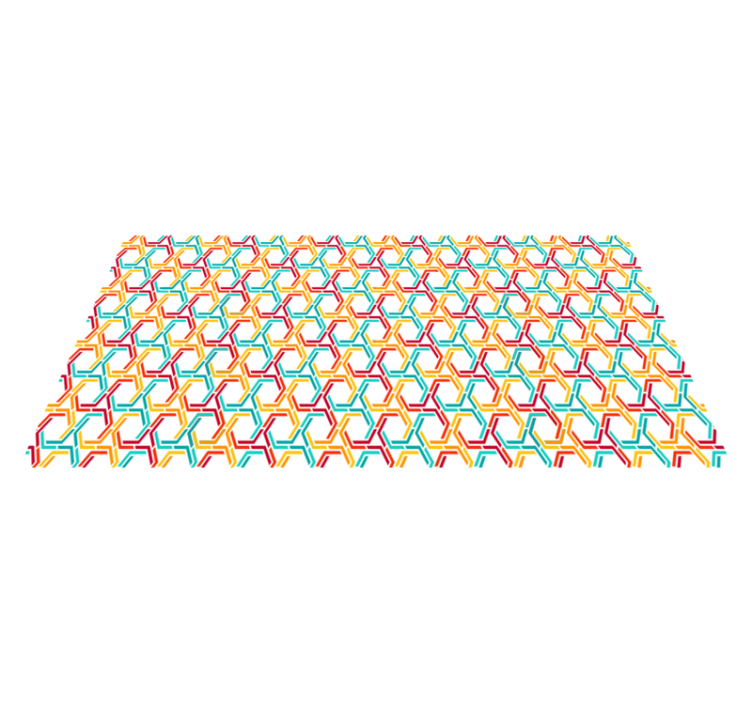 Tapis vinyle géométrique motif imbriqué - TenStickers