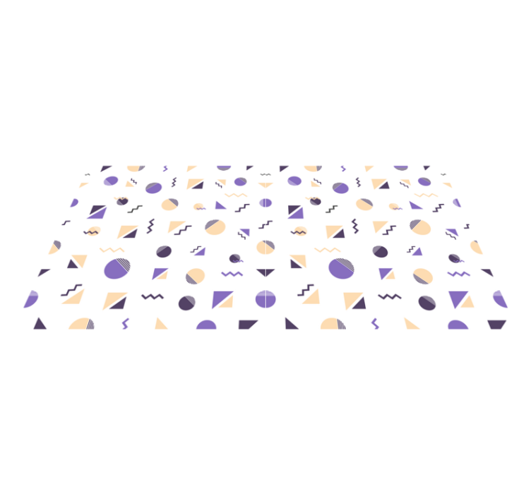 Tapis vinyle géométrique motif formes géométriques - TenStickers