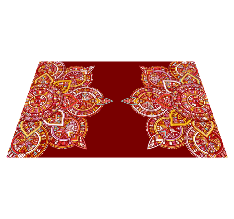 Tapis vinyle mandala motifs géométriques vibrants - TenStickers