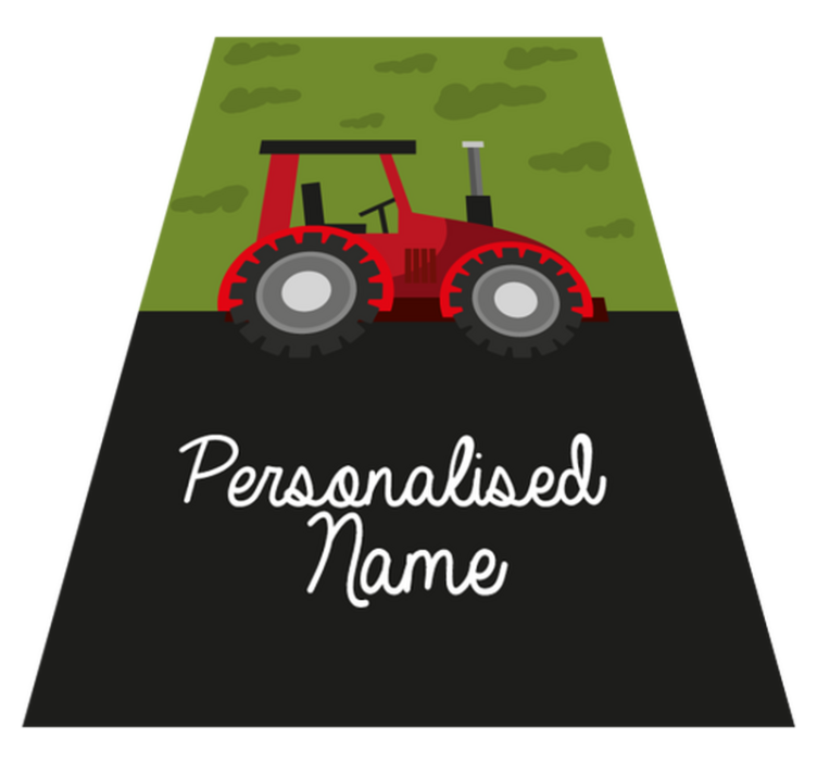 Tapis vinyle personnalisé tracteur personnalisé - TenStickers