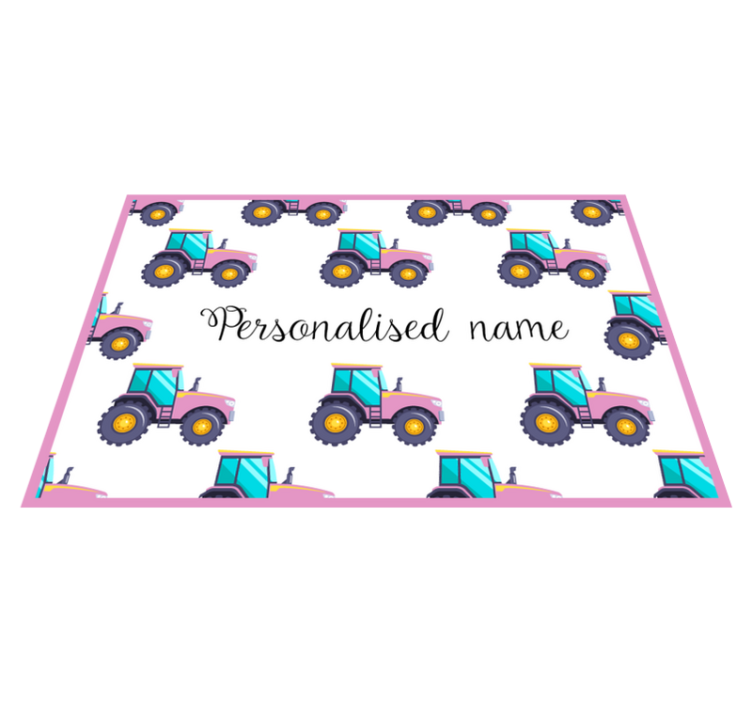 Tapis vinyle personnalisé tracteur personnalisable - TenStickers