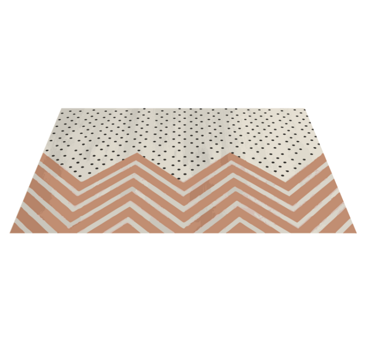 Tapis vinyle géométrique motif en zigzag - TenStickers