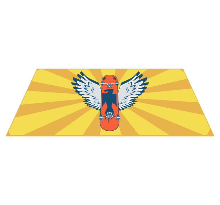 Tapis vinyle autres tapis décor d'ailes de skateboard - TenStickers