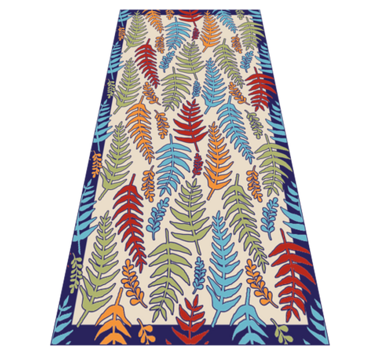 Tapis vinyle plantes rayures botaniques - TenStickers