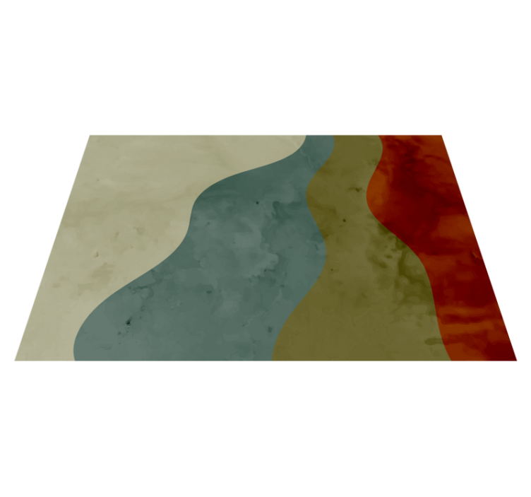 Tapis vinyle salon motifs de vagues abstraits - TenStickers