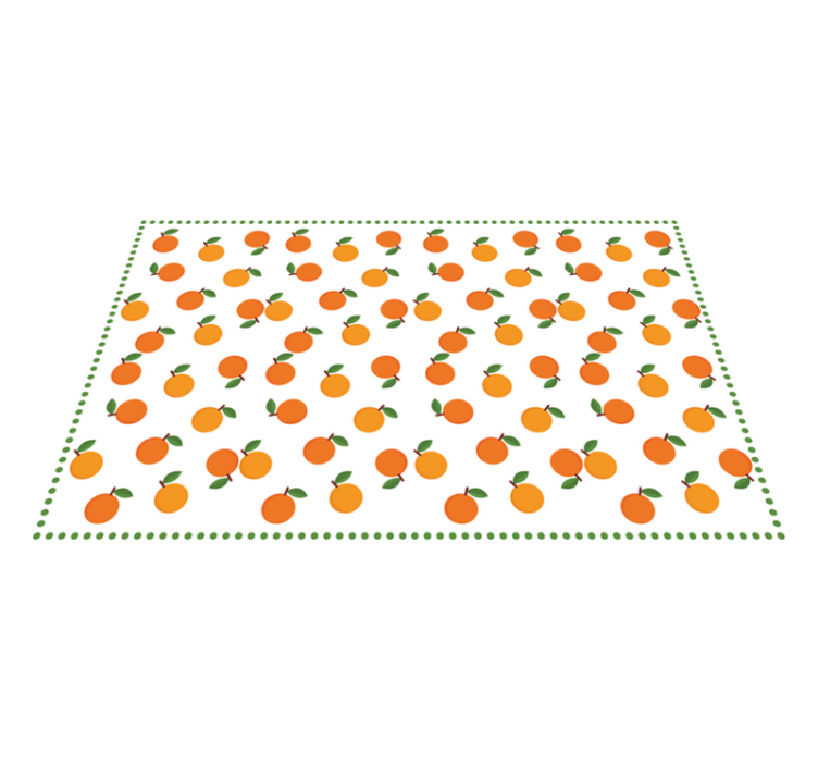 Tapis vinyle cuisine motif d'agrumes orange - TenStickers