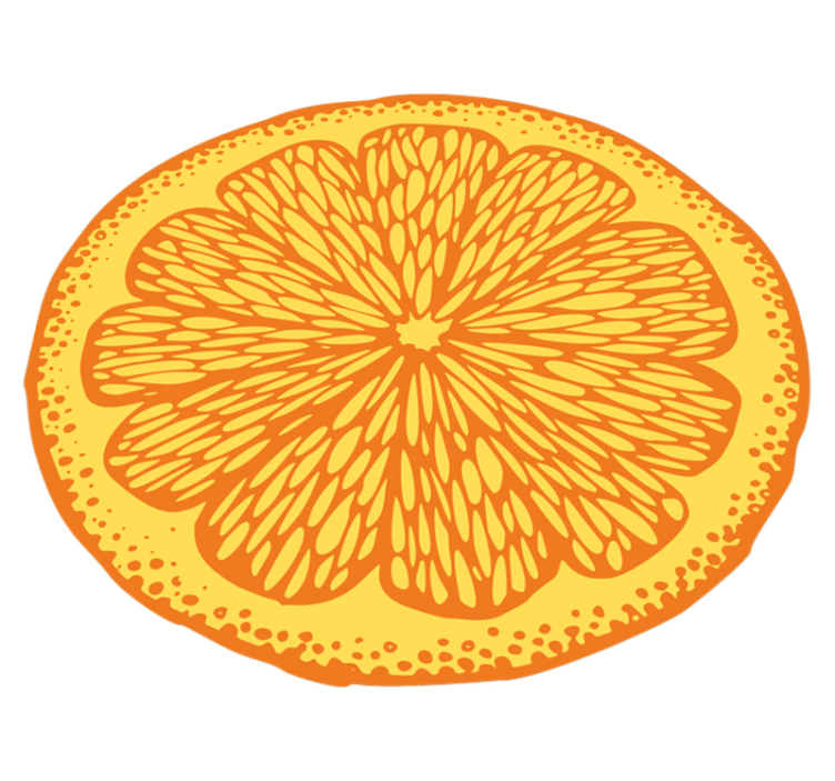 Tapis vinyle cuisine tranche d'agrumes orange - TenStickers