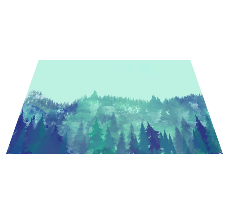 Tapis vinyle nature forêt verte luxuriante - TenStickers