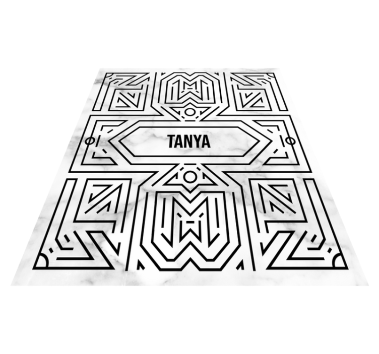 Tapis vinyle ado labyrinthe art déco - TenStickers
