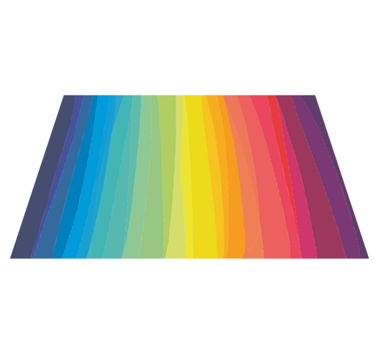 Tapis vinyle rayures rayures dégradées multicolores - TenStickers