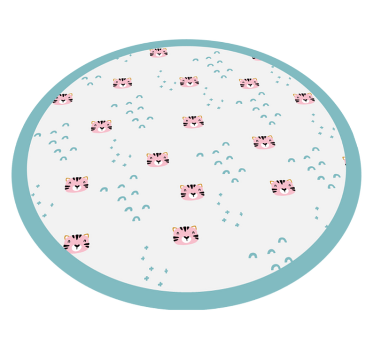 Tapis vinyle autres tapis arcs-en-ciel bleus et chats roses - TenStickers