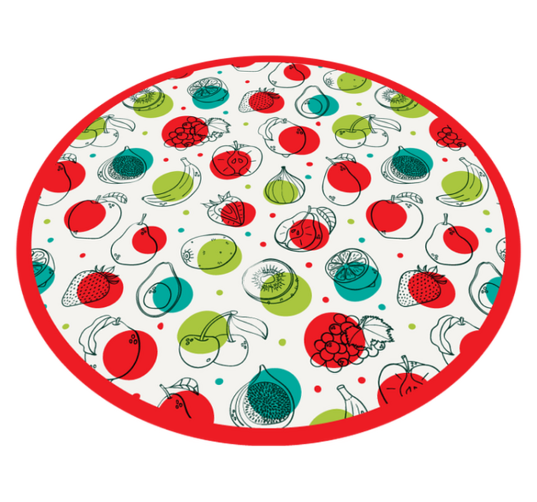 Tapis vinyle cuisine motif simple de fruits - TenStickers