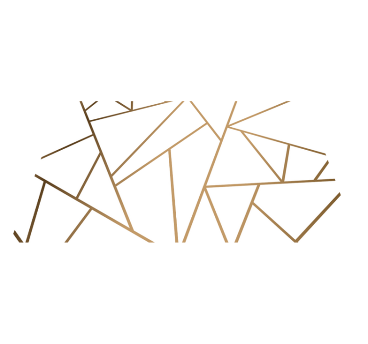 Tapis vinyle cuisine dessin au trait géométrique - TenStickers