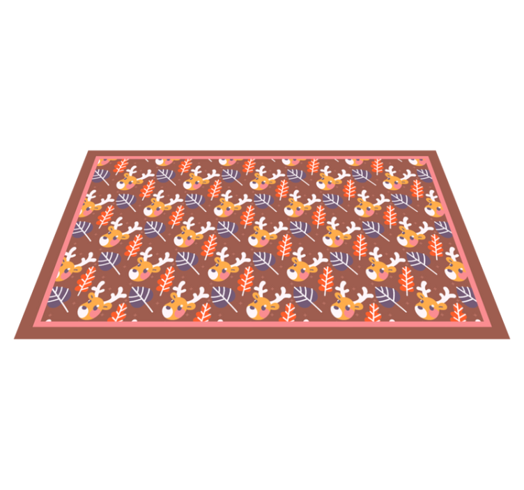 Tapis vinyle noël conception de bébés cerfs - TenStickers