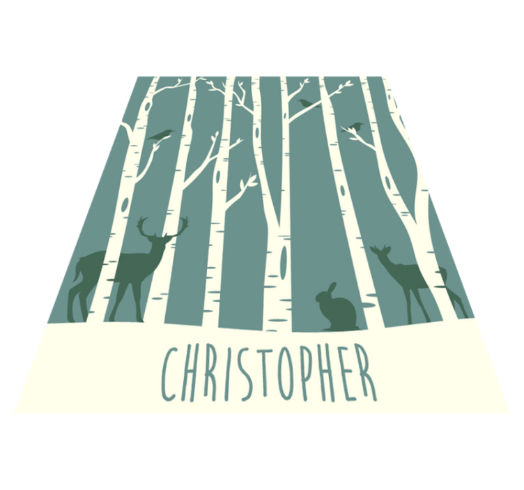 Tapis vinyle personnalisé thème des amis de la forêt - TenStickers