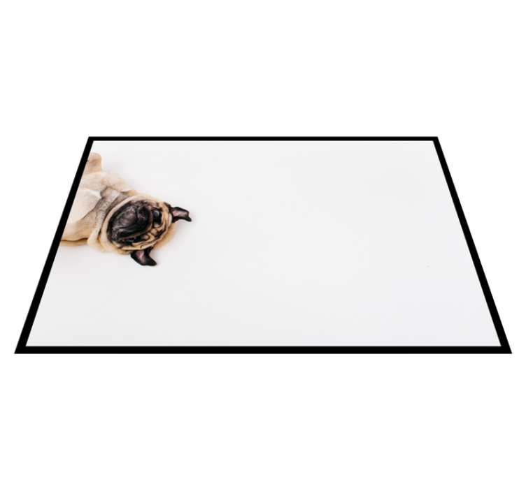Tapis vinyle animal conception de portrait de carlin - TenStickers