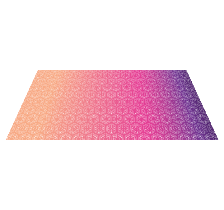Tapis vinyle géométrique arrangement hexagonal rose - TenStickers