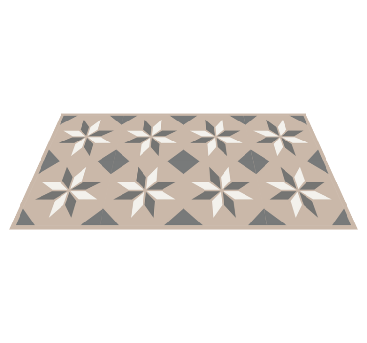 Tapis vinyle beige motifs d'étoiles - TenStickers