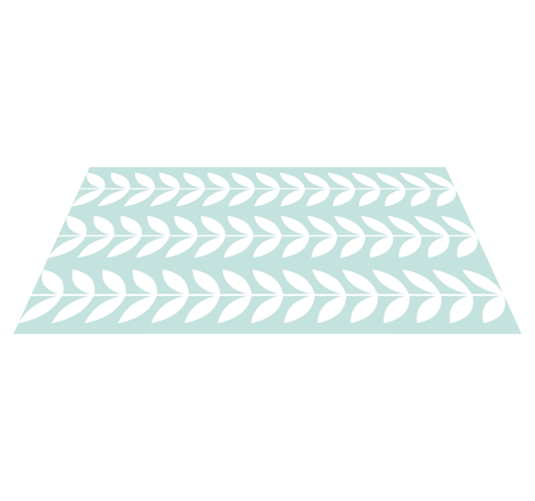 Tapis vinyle nature motif de feuilles vertes - TenStickers