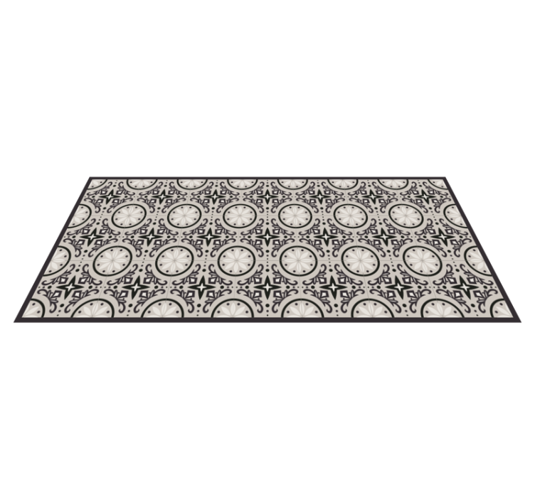 Tapis vinyle chambre motif géométrique orné - TenStickers