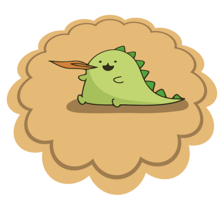 Tapis vinyle pour enfants personnage de dessin animé vert - TenStickers