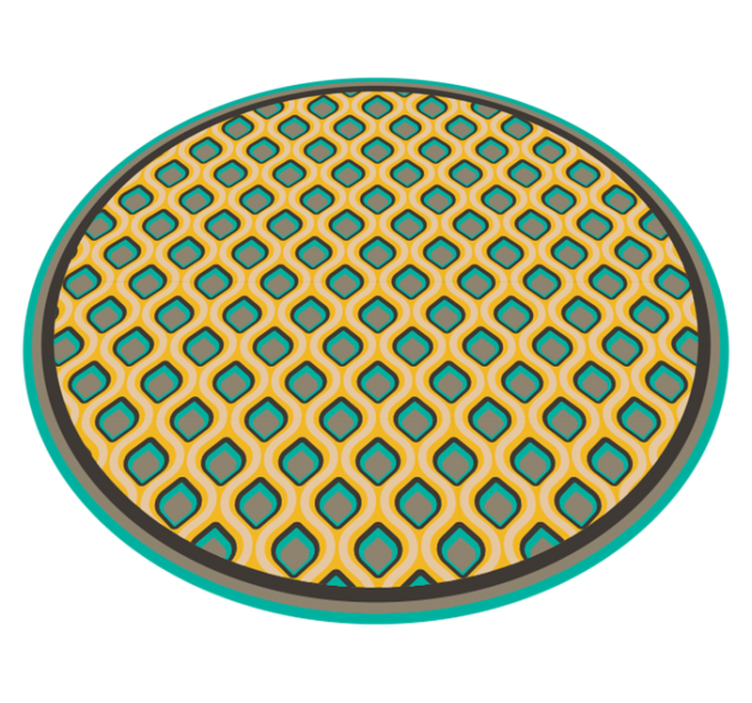 Tapis vinyle cuisine modèle mod du milieu du siècle - TenStickers