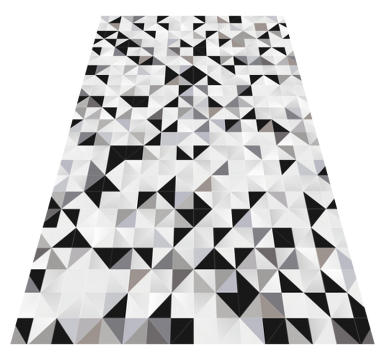 Tapis vinyle géométrique motif de contraste triangulaire - TenStickers
