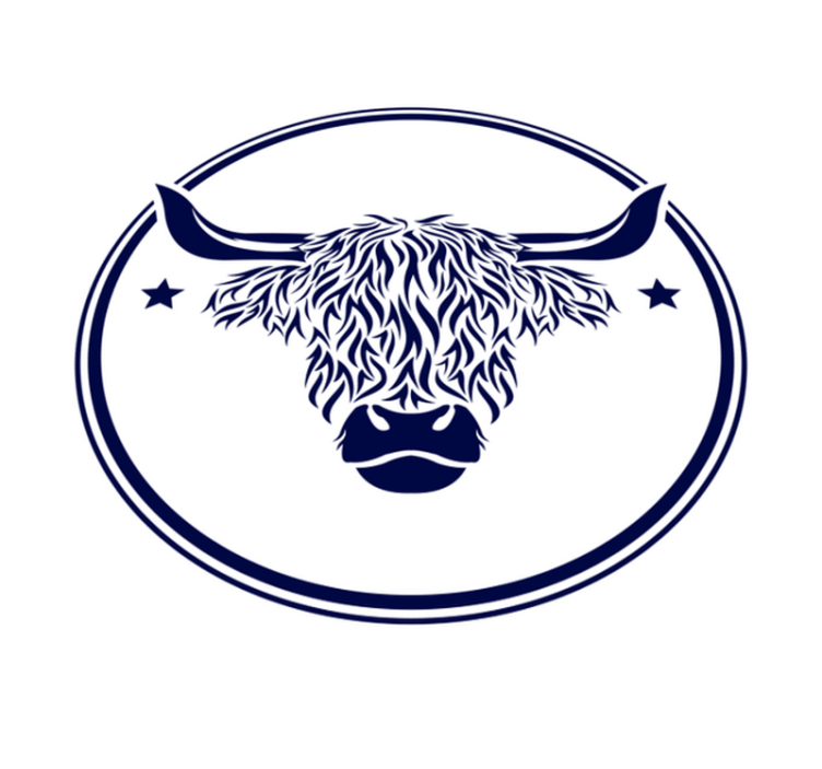 Tapis vinyle animal emblème de la vache des highlands - TenStickers