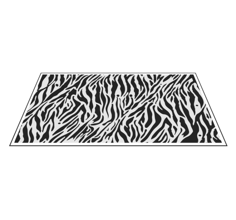 Tapis vinyle motif animal motifs à rayures zébrées - TenStickers