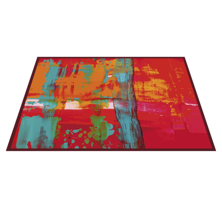 Tapis vinyle géométrique traits de peinture abstraits - TenStickers