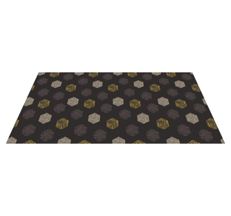Tapis vinyle géométrique motif hexagonal texturé - TenStickers