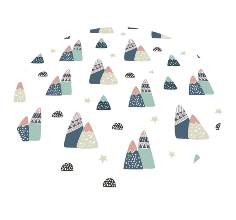 Tapis vinyle bébé motif ludique montagneux - TenStickers