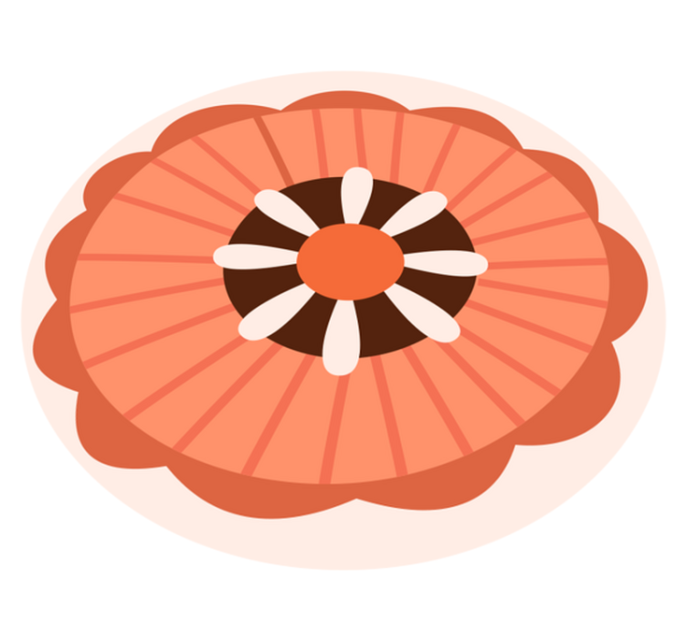 Tapis vinyle plantes élément circulaire floral - TenStickers