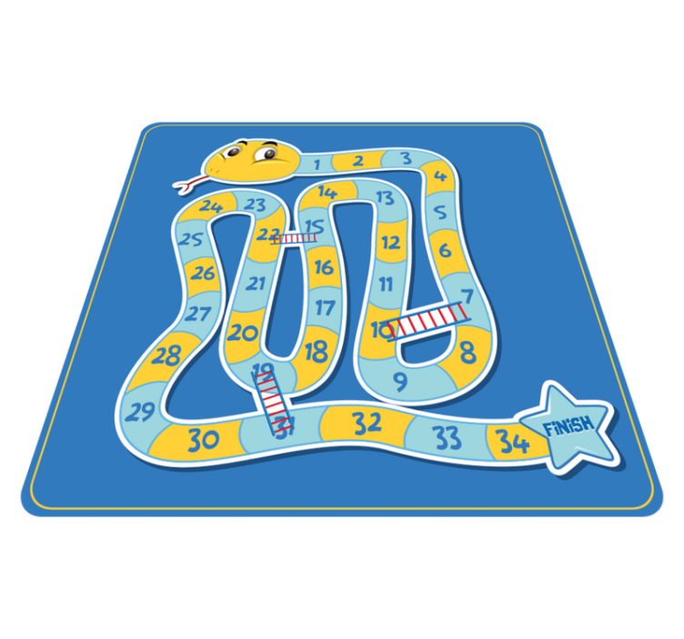Tapis vinyle jeux serpents et échelles - TenStickers