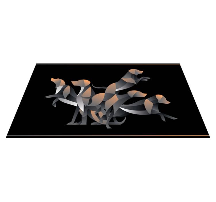 Tapis vinyle animal figures de chiens stylisées - TenStickers