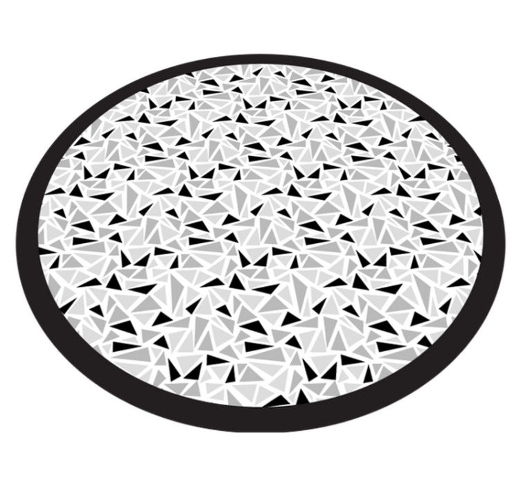 Tapis vinyle géométrique triangles noirs et gris - TenStickers