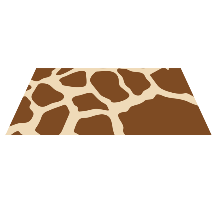 Tapis vinyle motif animal style girafe - TenStickers