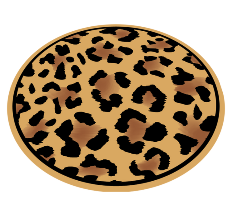 Tapis vinyle motif animal impression léopard sauvage - TenStickers