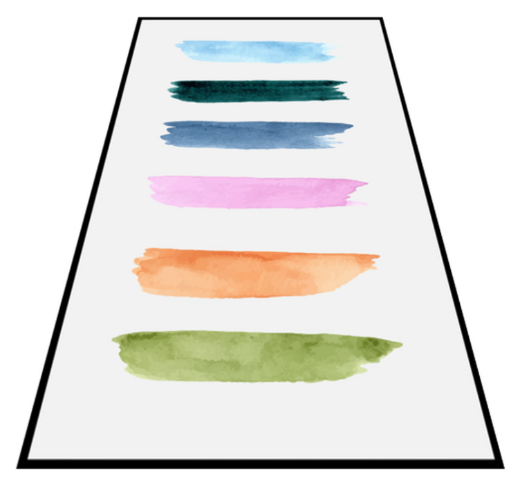 Tapis vinyle minimaliste rayures aquarelles - TenStickers