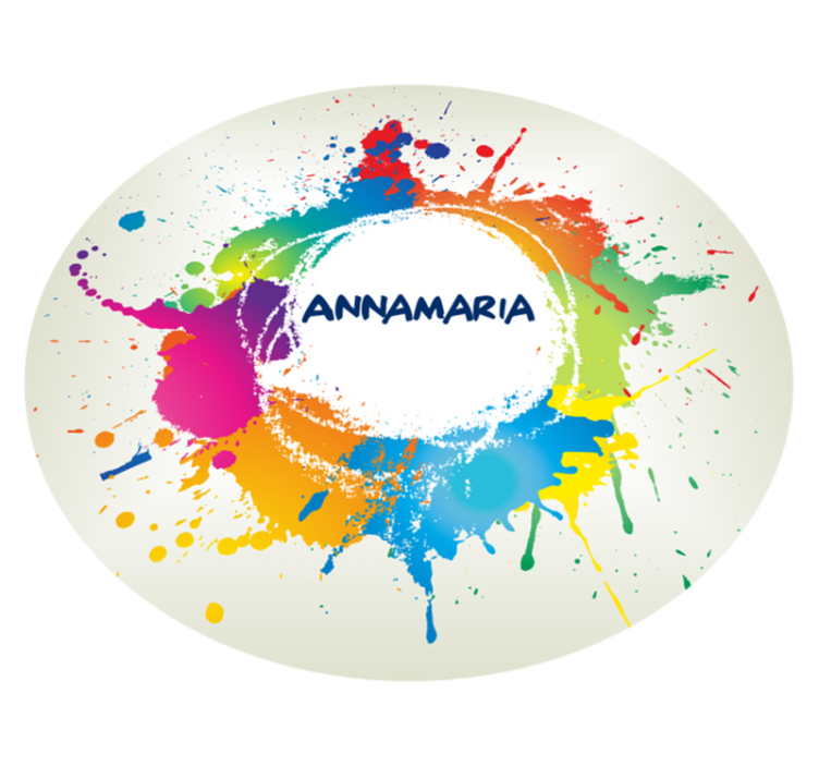 Tapis vinyle ado éclaboussures avec nom - TenStickers