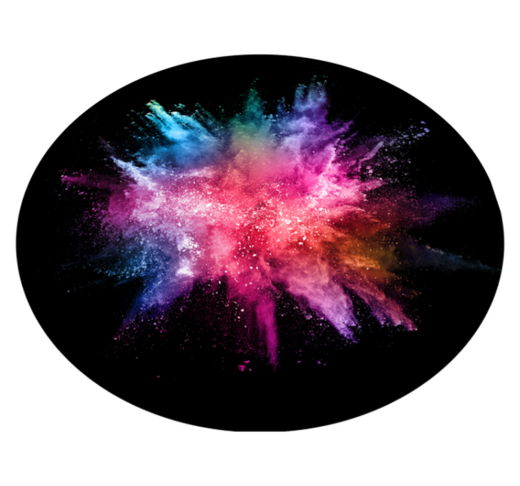 Tapis vinyle chambre explosion abstraite colorée - TenStickers