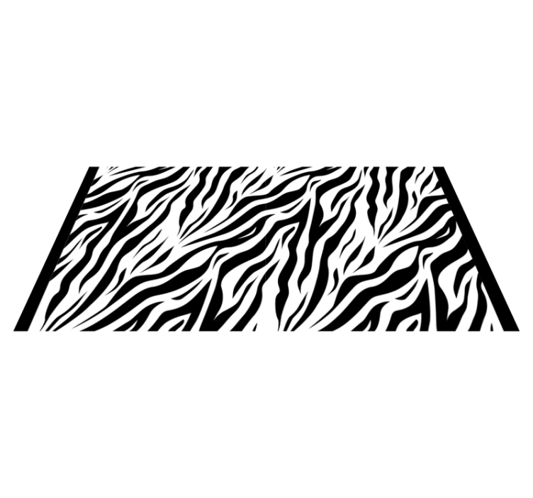 Tapis vinyle motif animal zèbre élégant - TenStickers