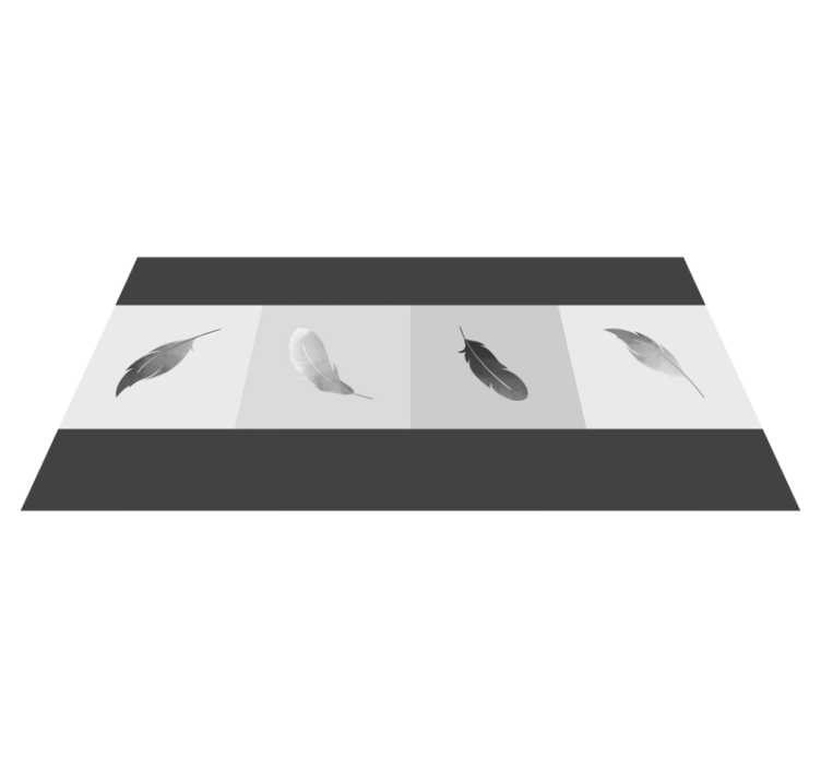 Tapis vinyle animal minimalisme des plumes - TenStickers