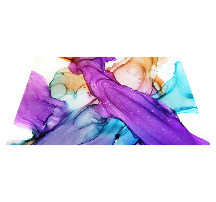 Tapis vinyle salle de bain tourbillons fluides abstraits - TenStickers