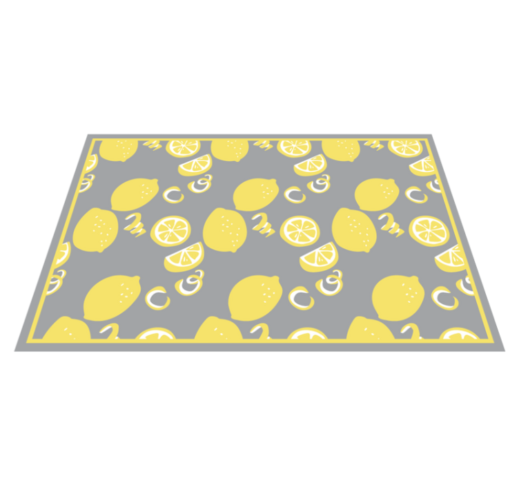 Tapis vinyle cuisine motif d'agrumes - TenStickers